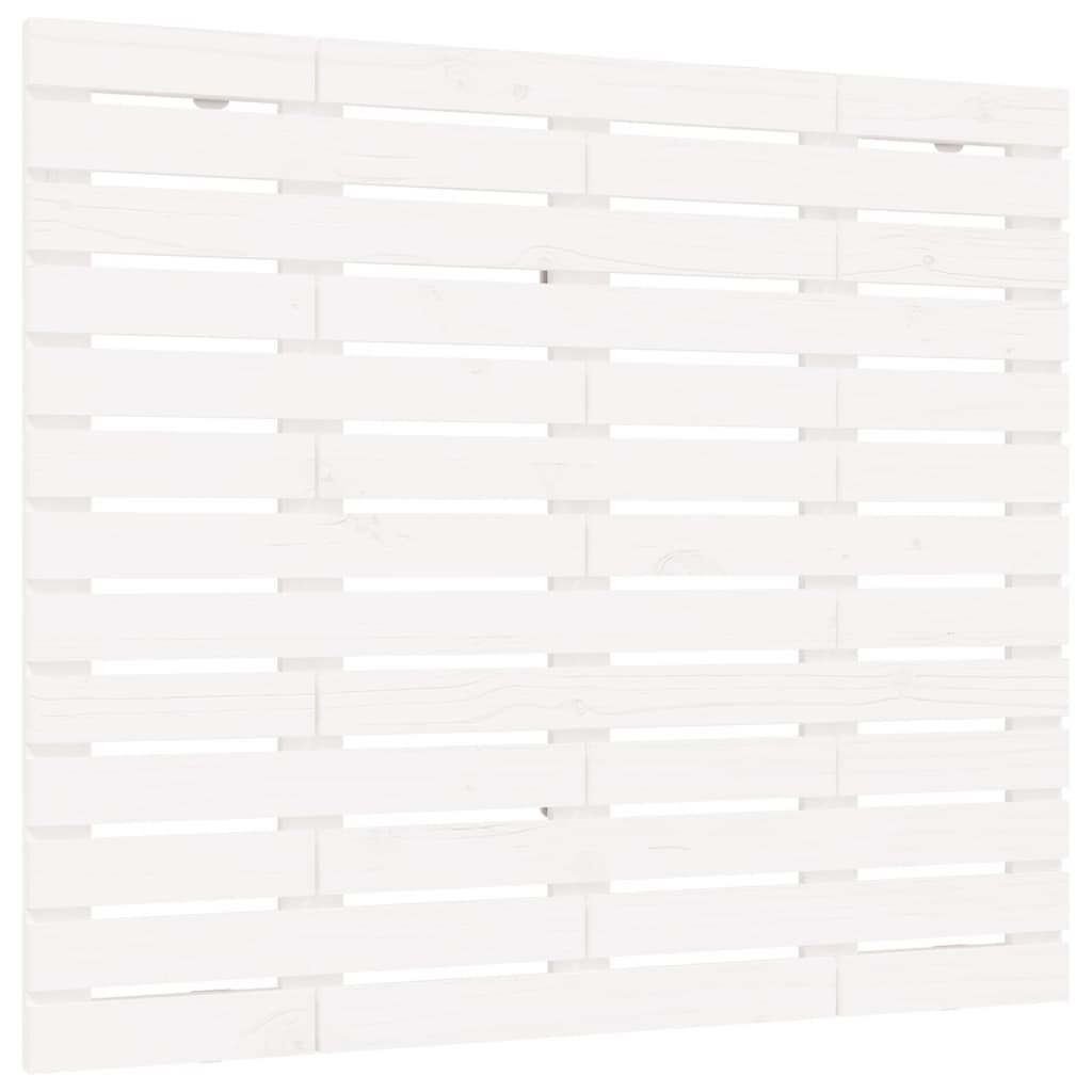 vidaXL Cabecero cama de pared madera maciza pino blanco 141x3x91,5 cm