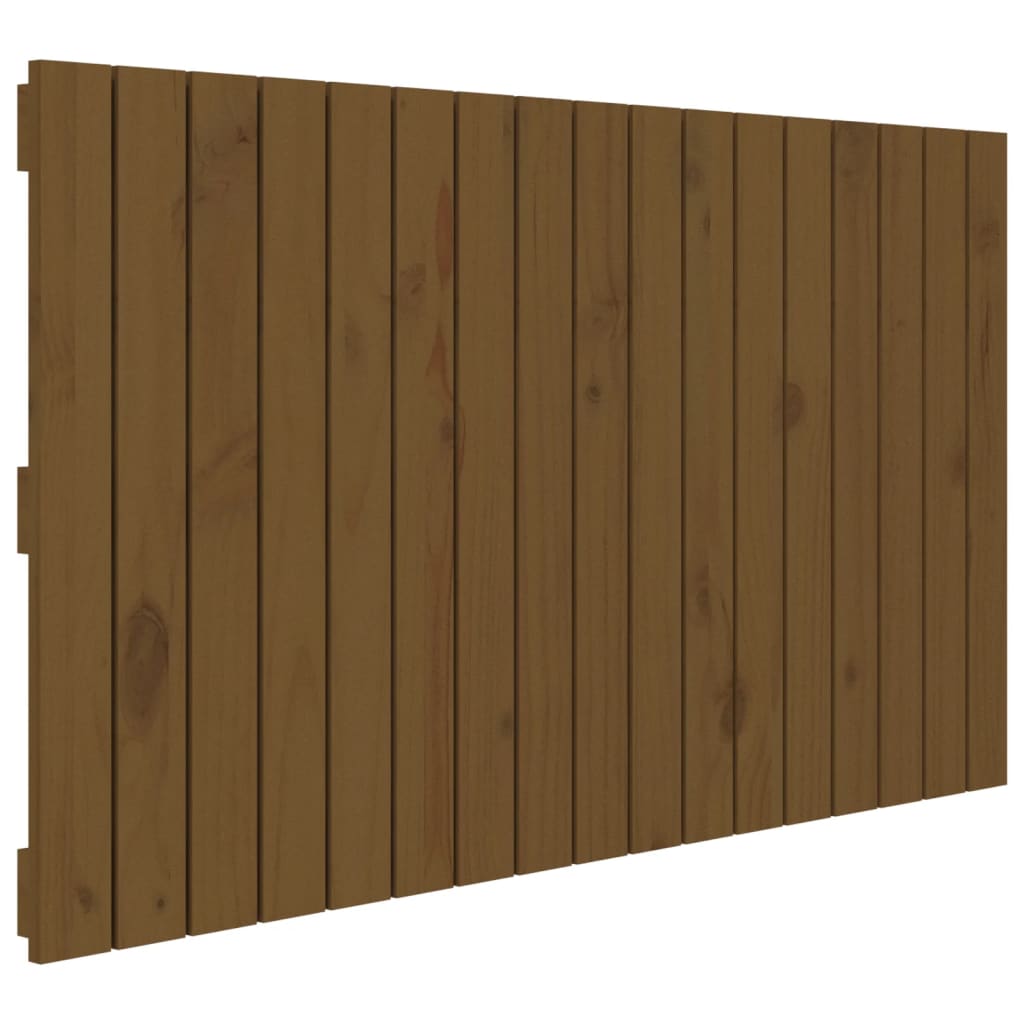 vidaXL Cabecero cama pared madera maciza pino marrón miel 108x3x60 cm