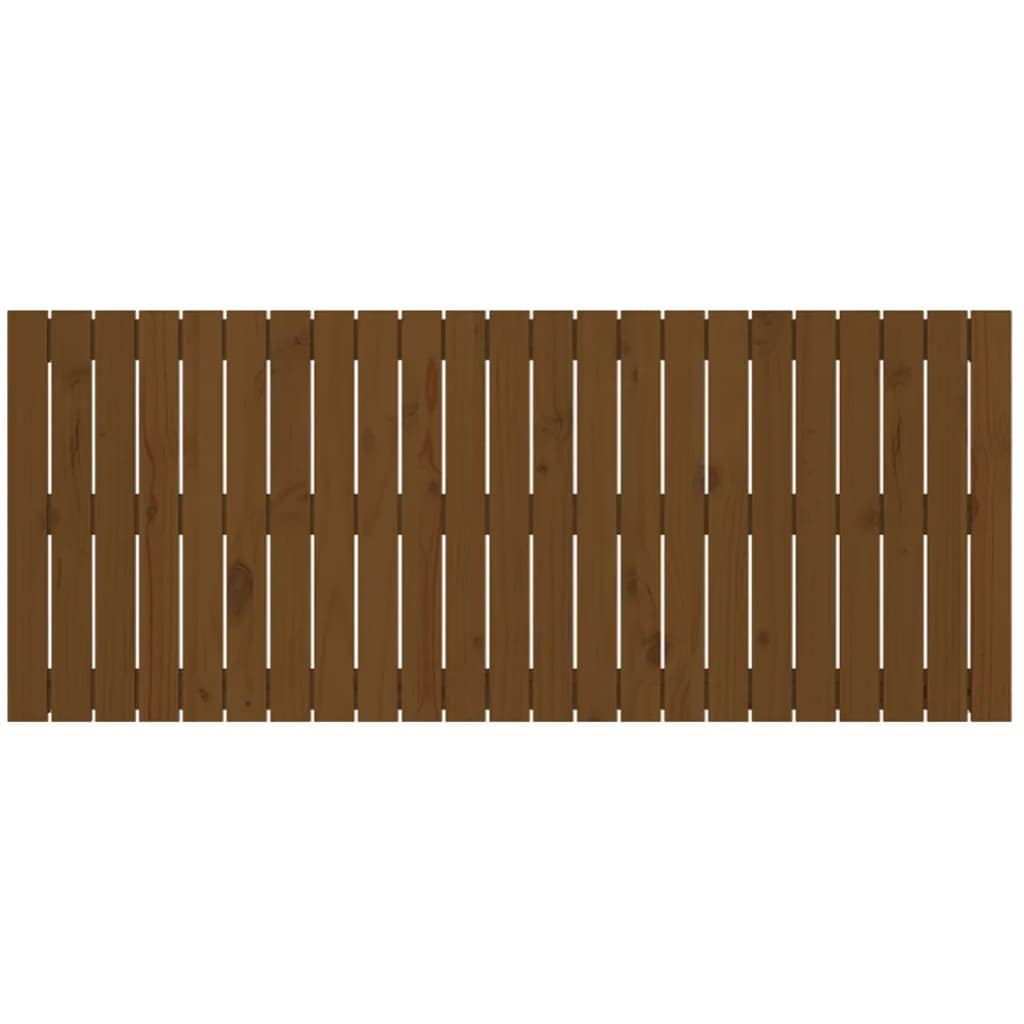 vidaXL Cabecero cama pared madera maciza pino marrón miel 147x3x60 cm