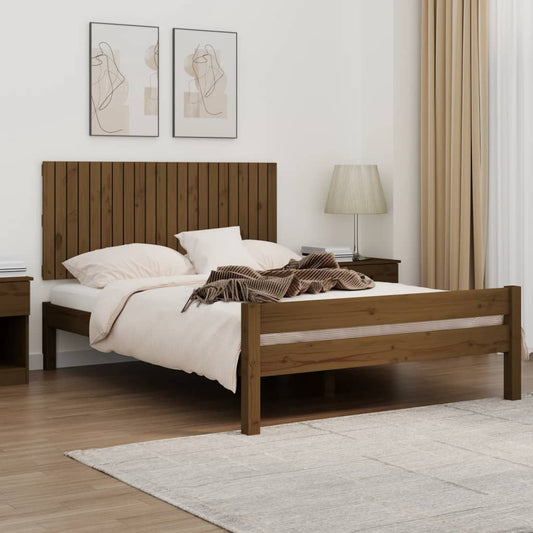 vidaXL Cabecero cama pared madera maciza pino marrón miel 140x3x60 cm