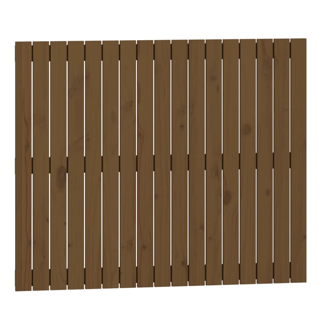 vidaXL Cabecero cama pared madera maciza pino marrón miel 108x3x90 cm
