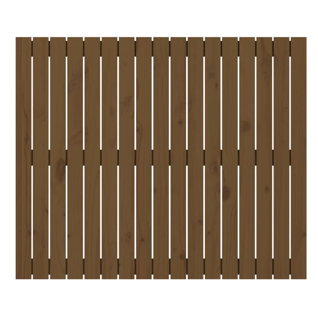 vidaXL Cabecero cama pared madera maciza pino marrón miel 108x3x90 cm