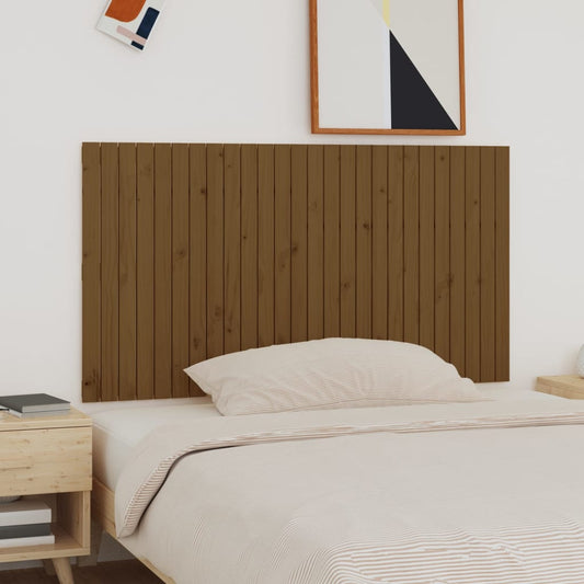 vidaXL Cabecero cama pared madera maciza pino marrón miel 166x3x90 cm