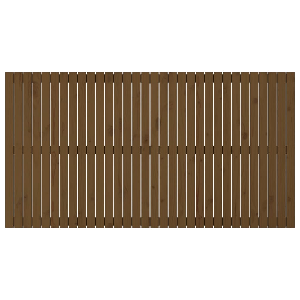 vidaXL Cabecero cama pared madera maciza pino marrón miel 204x3x110 cm