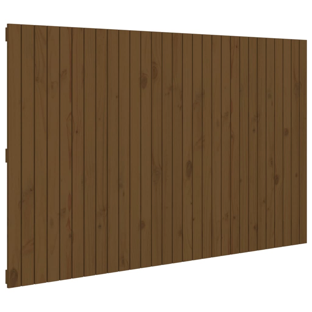 vidaXL Cabecero cama pared madera maciza pino marrón miel 185x3x110 cm