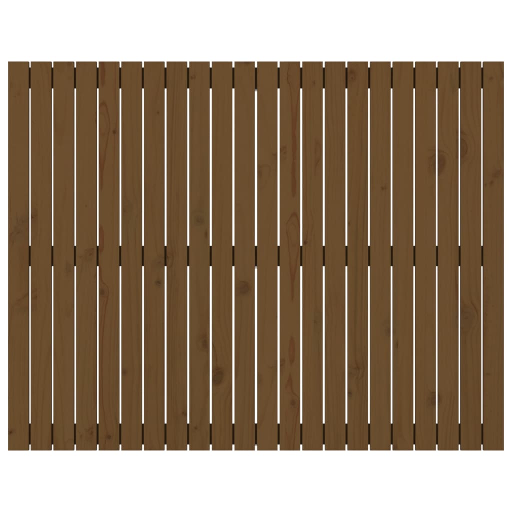 vidaXL Cabecero cama pared madera maciza pino marrón miel 140x3x110 cm