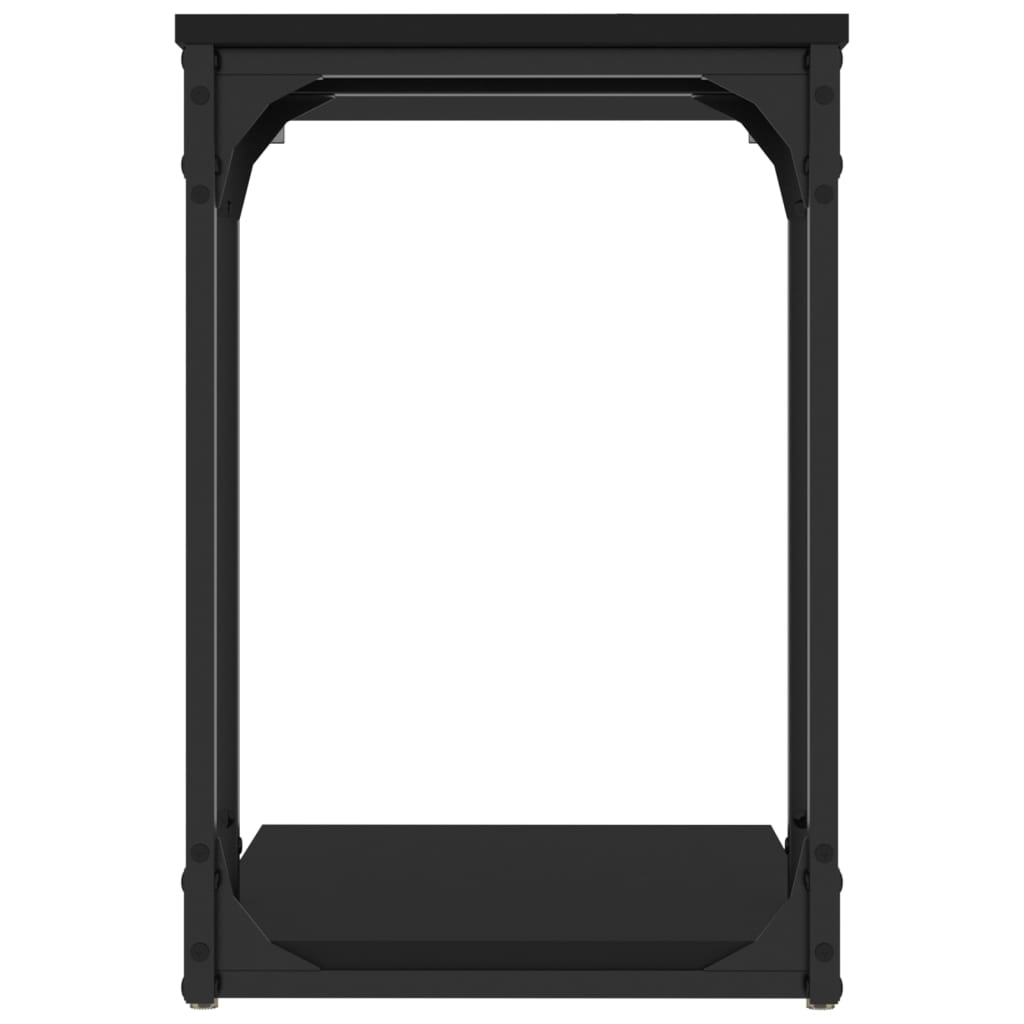 vidaXL Mesa auxiliar madera contrachapada negro 50x35x52 cm