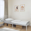 vidaXL Estructura de cama de metal con cabecero blanco 100x200 cm