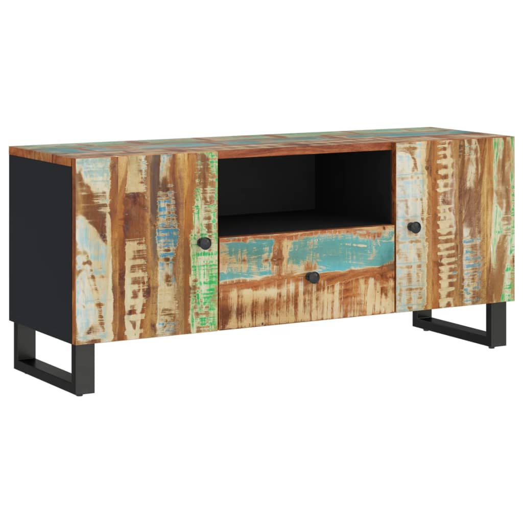 vidaXL Mueble TV madera reciclada y madera contrachapada 105x33,5x46cm