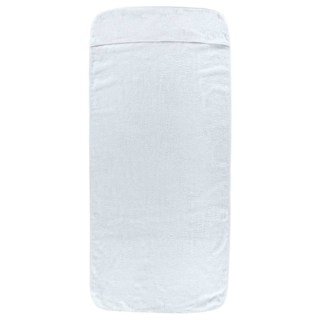 vidaXL Toallas de playa 2 uds tela blanco 400 g/m² 60x135 cm