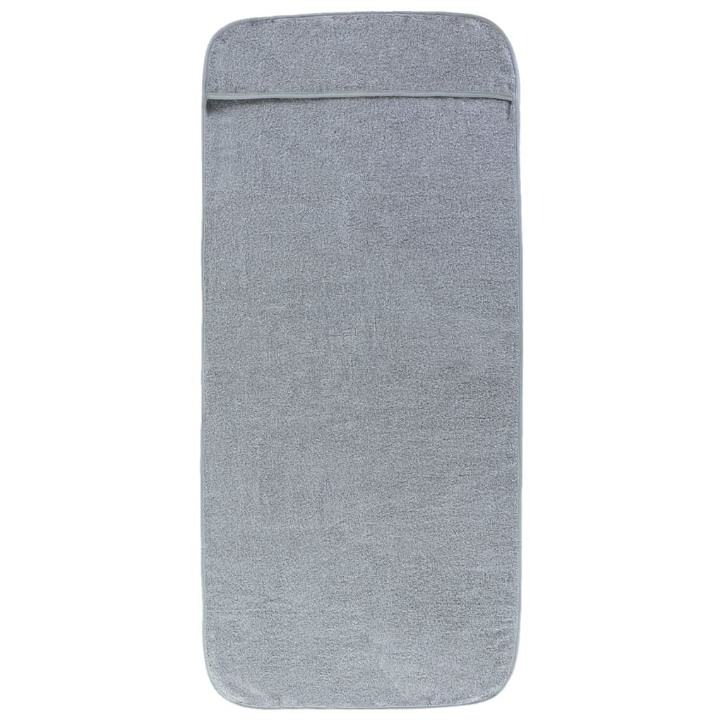 vidaXL Toallas de playa 2 uds tela gris 400 g/m² 60x135 cm