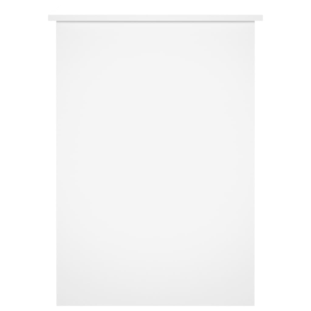 vidaXL Escritorio de madera contrachapada blanco 100x55x75 cm