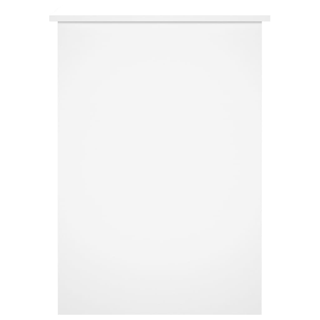 vidaXL Escritorio madera contrachapada blanco brillante 100x55x75 cm