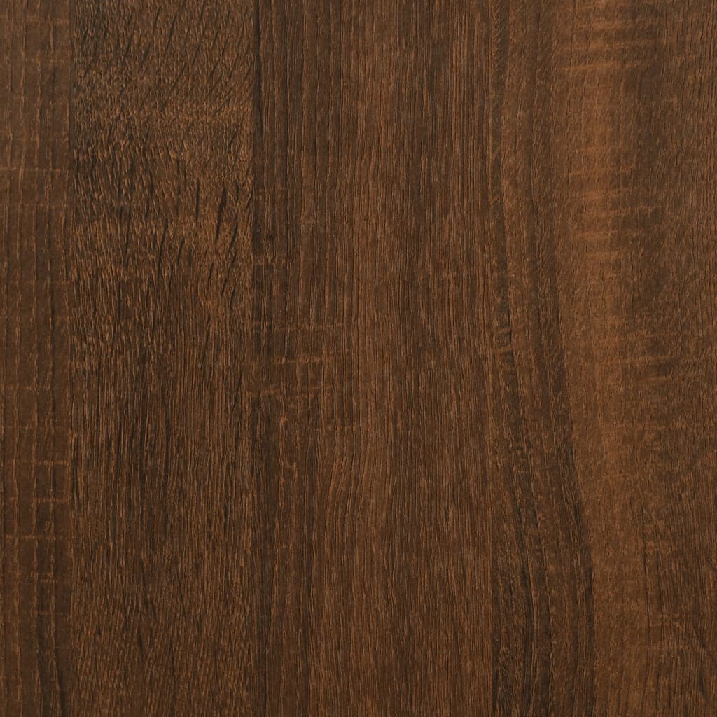 vidaXL Escritorio hierro madera contrachapada marrón roble 100x50x75cm