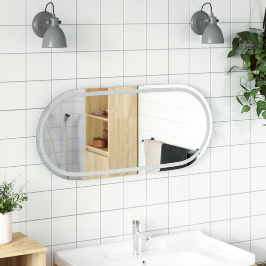 vidaXL Espejo de baño LED ovalado 100x45 cm