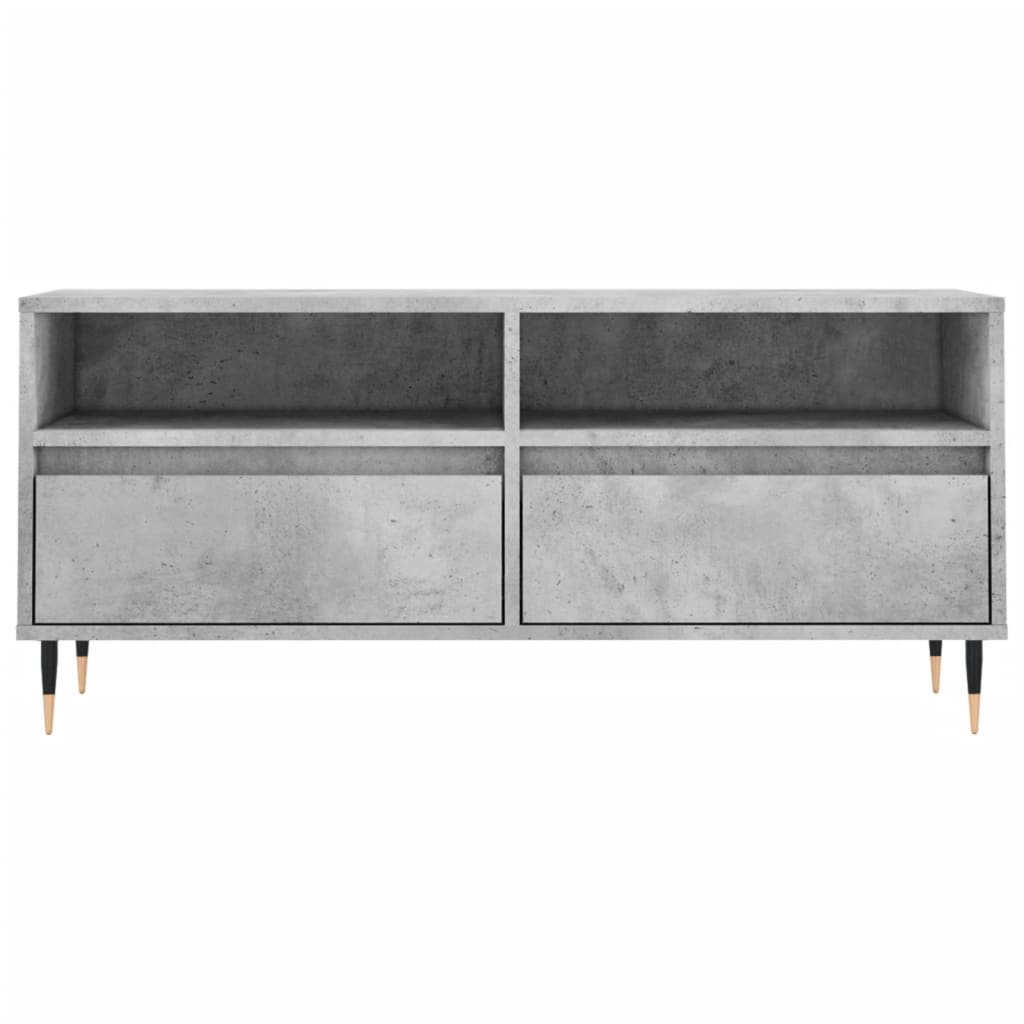 vidaXL Mueble de TV madera contrachapada gris hormigón 100x34,5x44,5cm