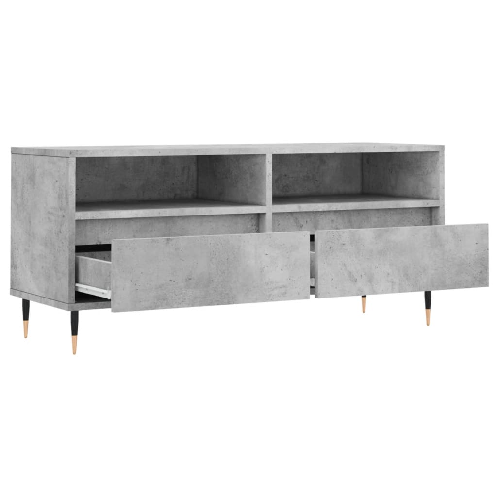 vidaXL Mueble de TV madera contrachapada gris hormigón 100x34,5x44,5cm