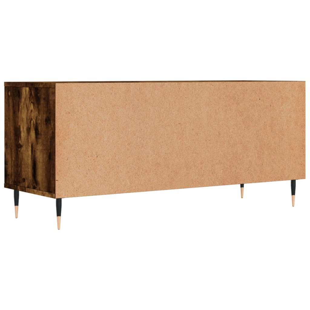 vidaXL Mueble de TV madera contrachapada roble ahumado 100x34,5x44,5cm