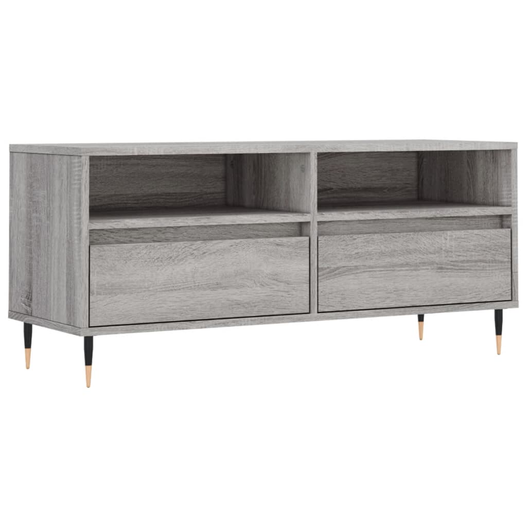 vidaXL Mueble de TV madera contrachapada gris Sonoma 100x34,5x44,5 cm