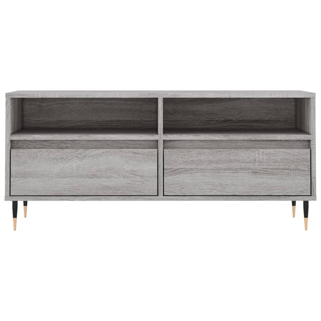 vidaXL Mueble de TV madera contrachapada gris Sonoma 100x34,5x44,5 cm