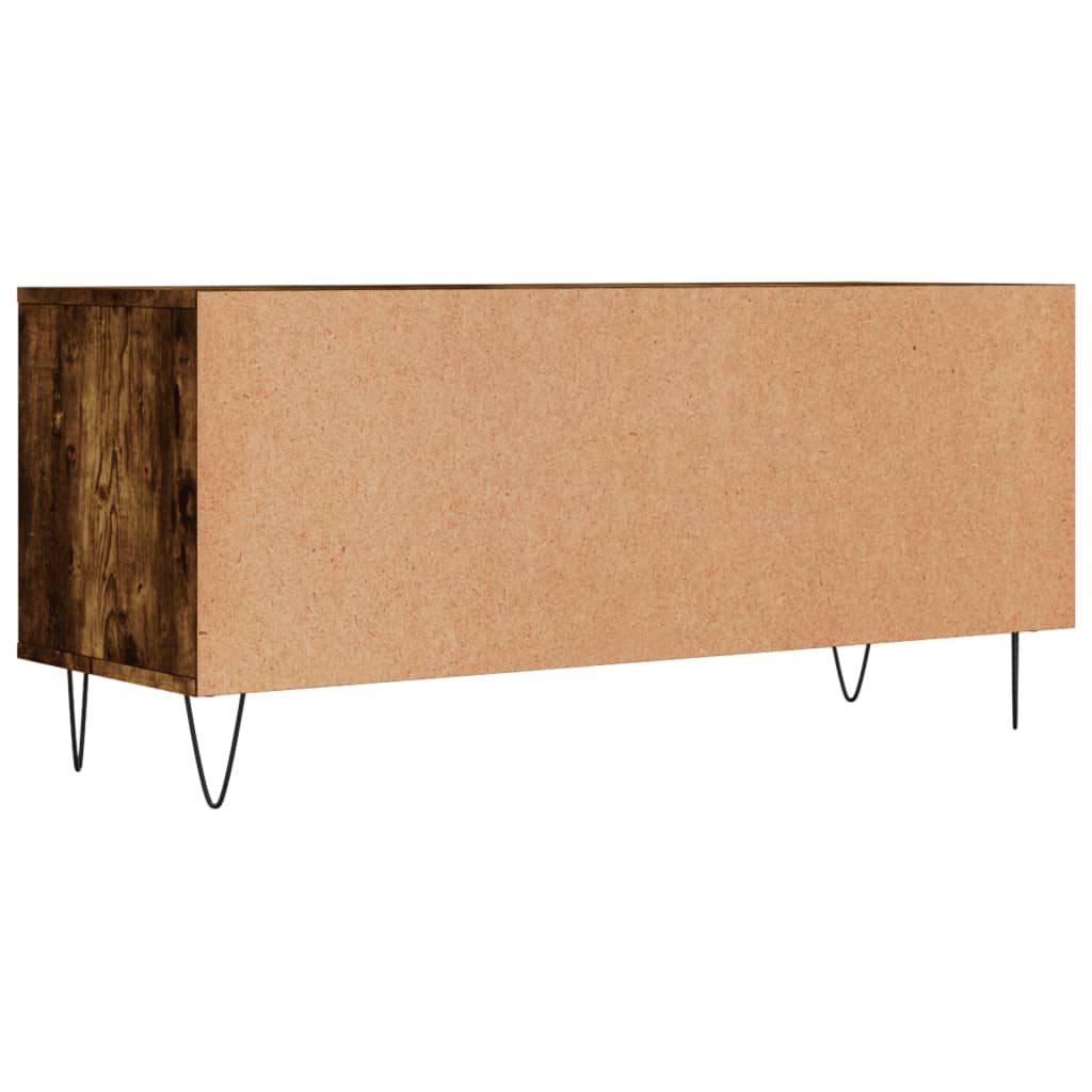 vidaXL Mueble de TV madera contrachapada roble ahumado 100x34,5x44,5cm