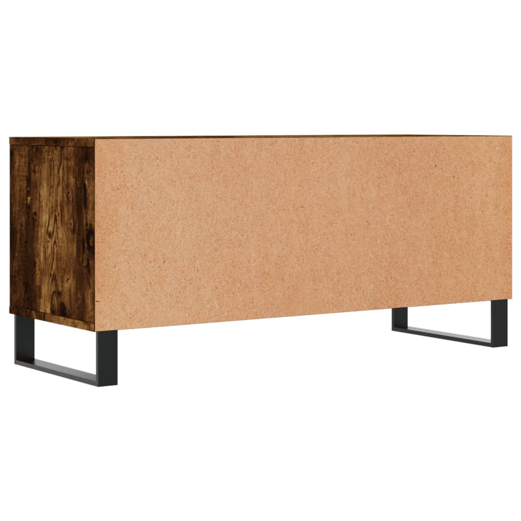 vidaXL Mueble de TV madera contrachapada roble ahumado 100x34,5x44,5cm