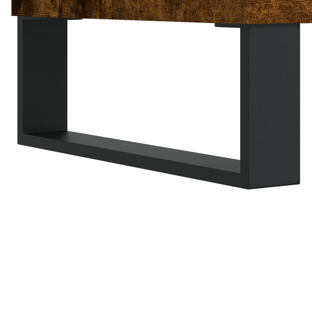 vidaXL Mueble de TV madera contrachapada roble ahumado 100x34,5x44,5cm