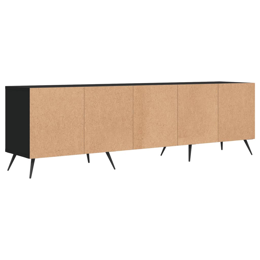 vidaXL Mueble de TV madera contrachapada negro 150x30x44,5 cm