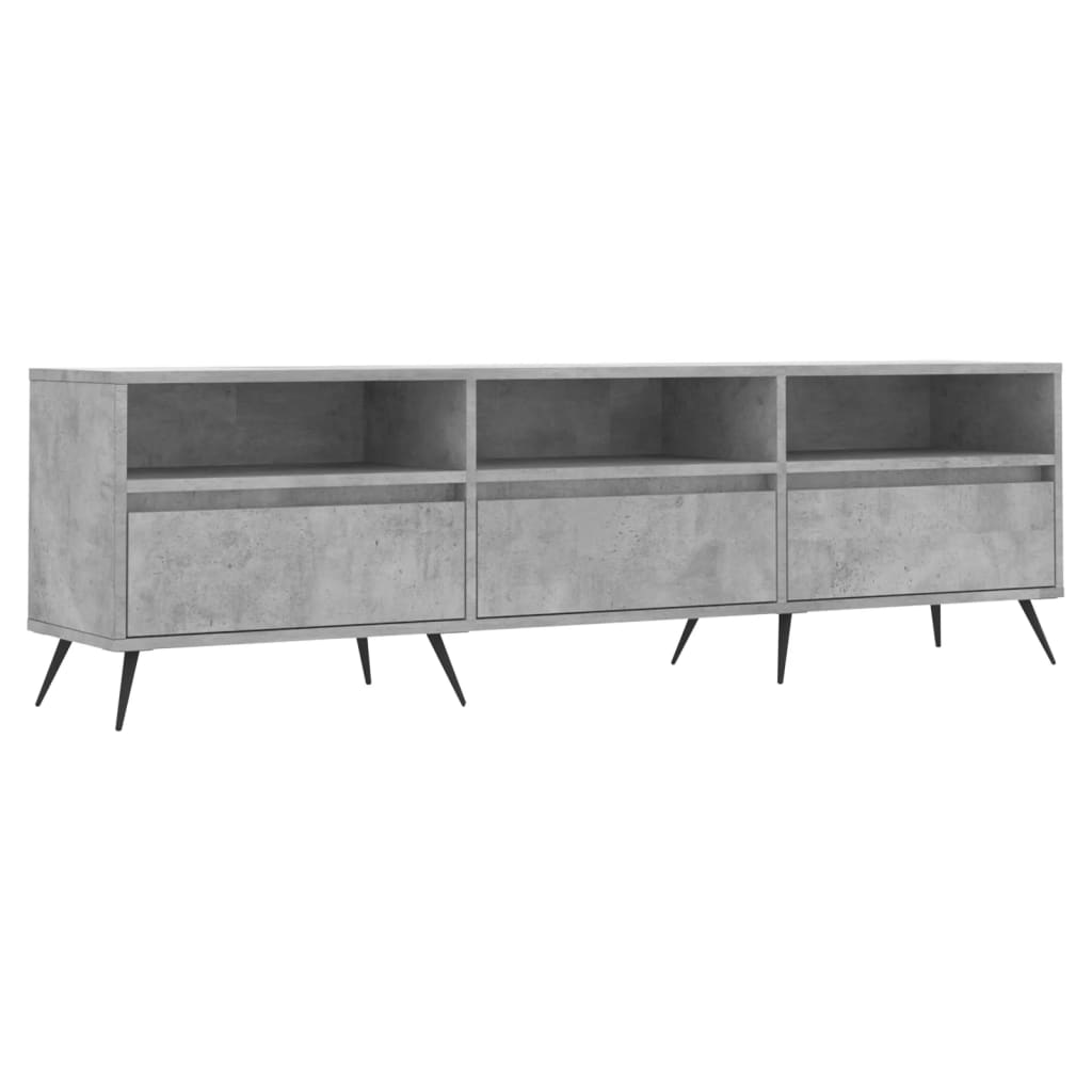 vidaXL Mueble de TV madera contrachapada gris hormigón 150x30x44,5 cm