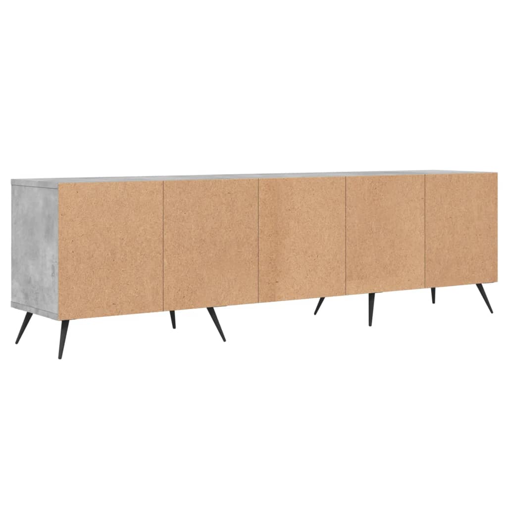 vidaXL Mueble de TV madera contrachapada gris hormigón 150x30x44,5 cm