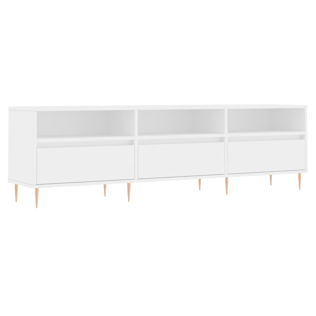 vidaXL Mueble de TV madera contrachapada blanco 150x30x44,5 cm