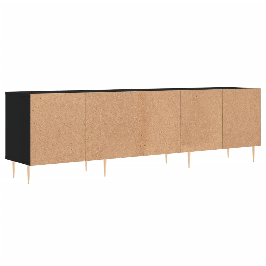 vidaXL Mueble de TV madera contrachapada negro 150x30x44,5 cm