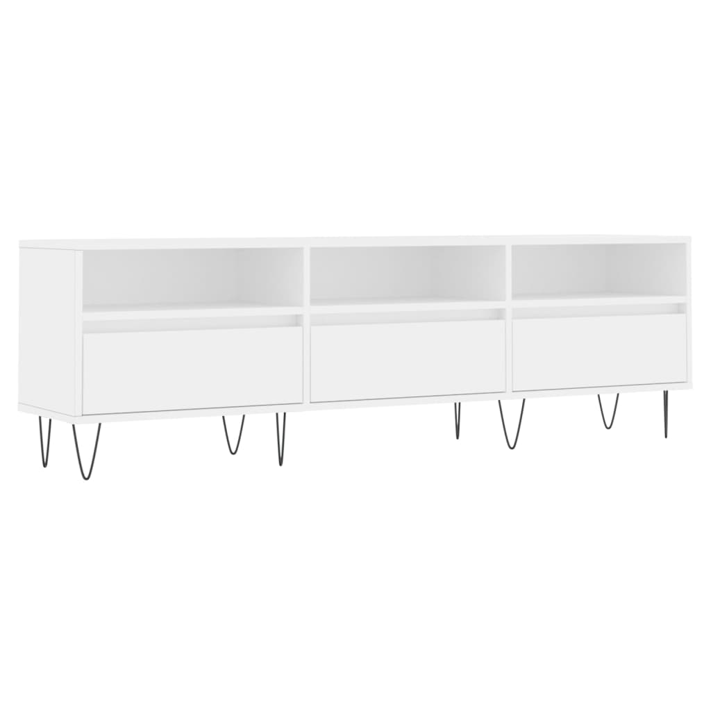 vidaXL Mueble de TV madera contrachapada blanco 150x30x44,5 cm