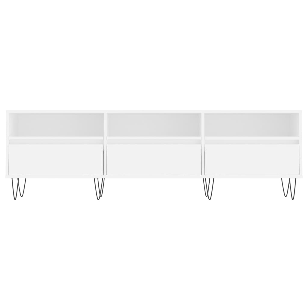 vidaXL Mueble de TV madera contrachapada blanco 150x30x44,5 cm