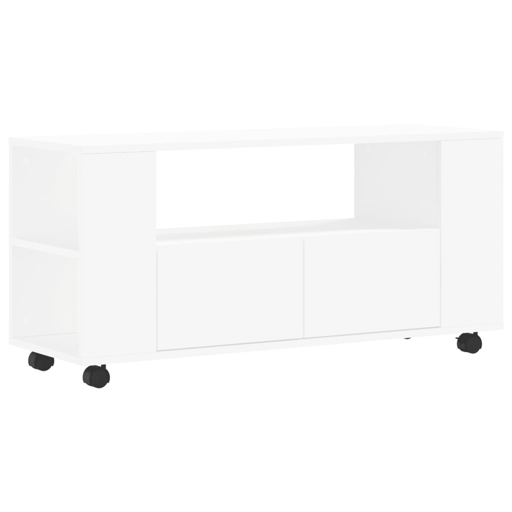 vidaXL Mueble para TV madera de ingeniería blanco 102x34,5x43 cm