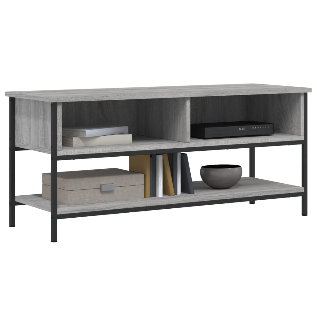 vidaXL Mueble de TV madera contrachapada gris Sonoma 100x35x45 cm