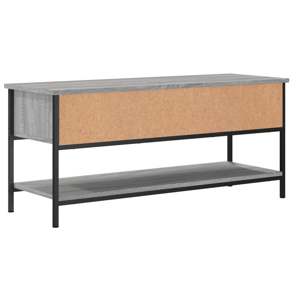 vidaXL Mueble de TV madera contrachapada gris Sonoma 100x35x45 cm