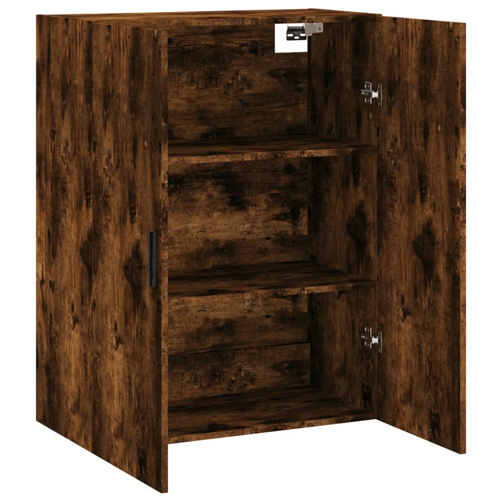 vidaXL Armario de pared roble ahumado 69,5x34x90 cm