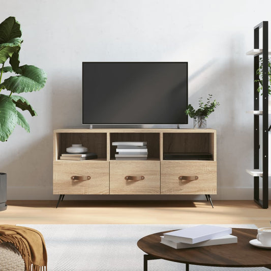 vidaXL Mueble de TV madera de ingeniería roble Sonoma 102x36x50 cm