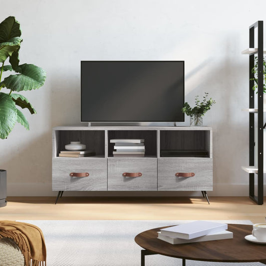 vidaXL Mueble de TV madera de ingeniería gris Sonoma 102x36x50 cm