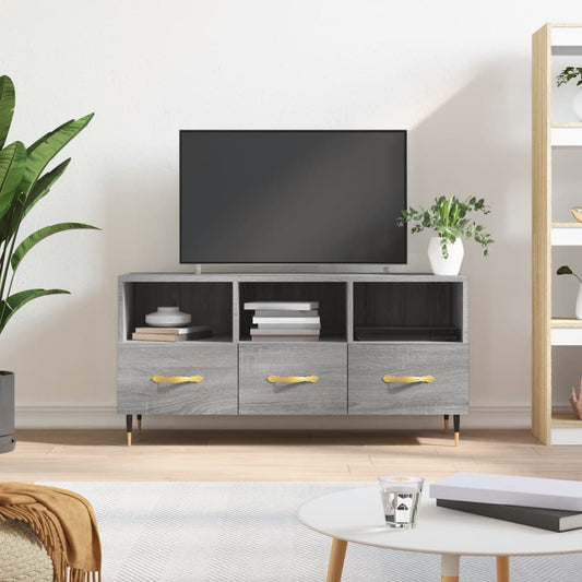 vidaXL Mueble de TV madera de ingeniería gris Sonoma 102x36x50 cm