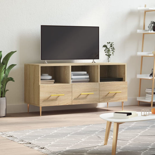 vidaXL Mueble de TV madera de ingeniería roble Sonoma 102x36x50 cm