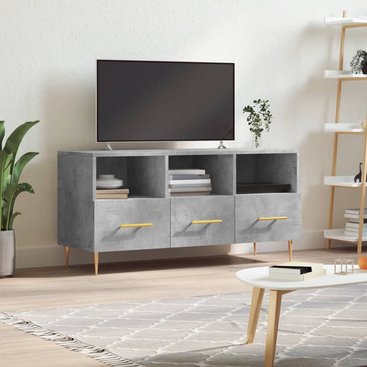 vidaXL Mueble de TV madera de ingeniería gris hormigón 102x36x50 cm