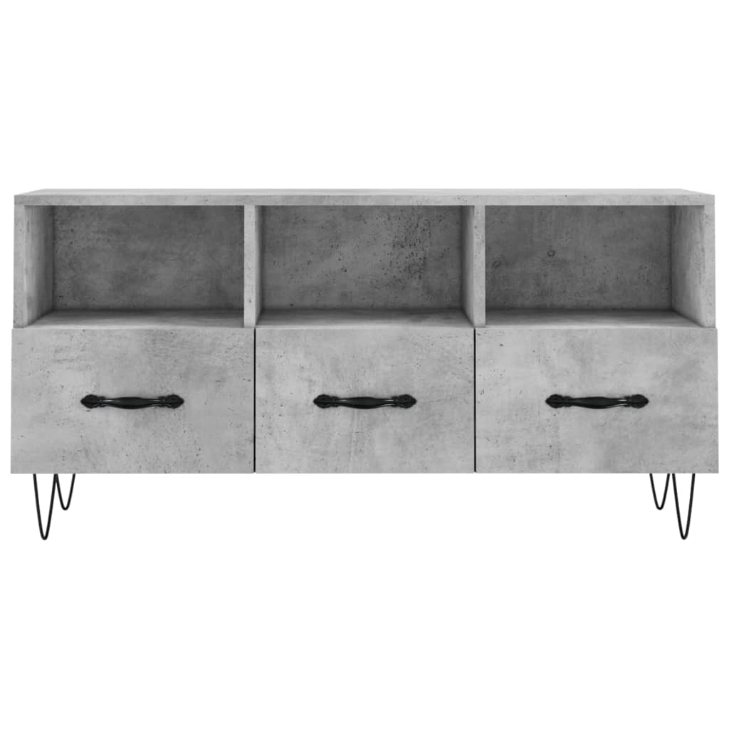 vidaXL Mueble de TV madera de ingeniería gris hormigón 102x36x50 cm