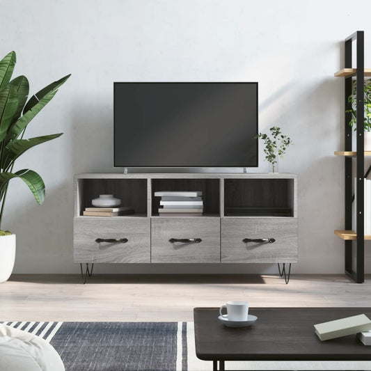 vidaXL Mueble de TV madera de ingeniería gris Sonoma 102x36x50 cm