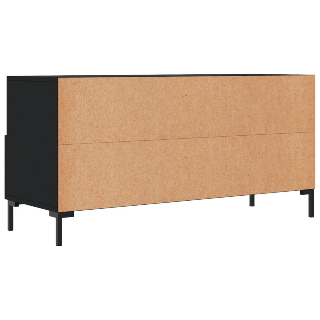 vidaXL Mueble de TV madera de ingeniería negro 102x36x50 cm