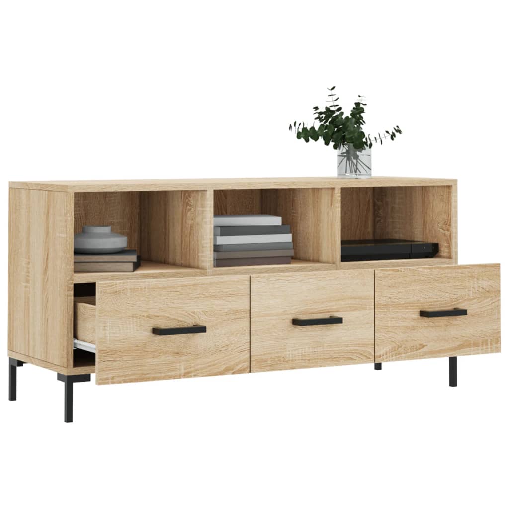 vidaXL Mueble de TV madera de ingeniería roble Sonoma 102x36x50 cm