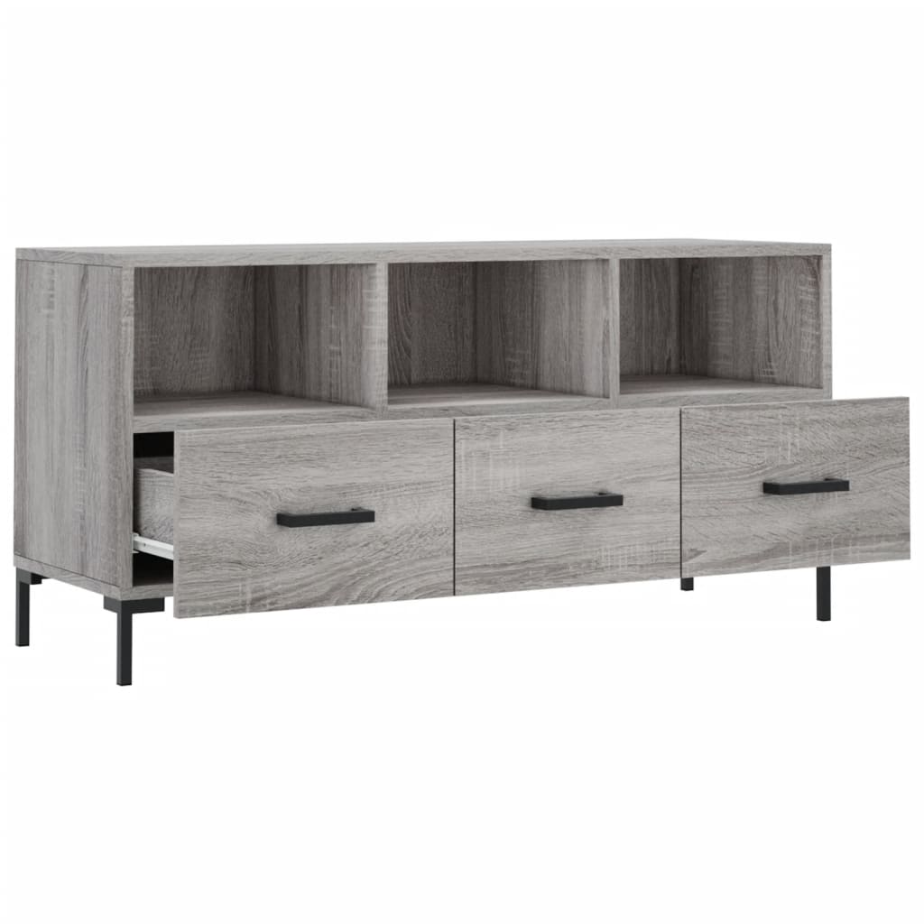 vidaXL Mueble de TV madera de ingeniería gris Sonoma 102x36x50 cm