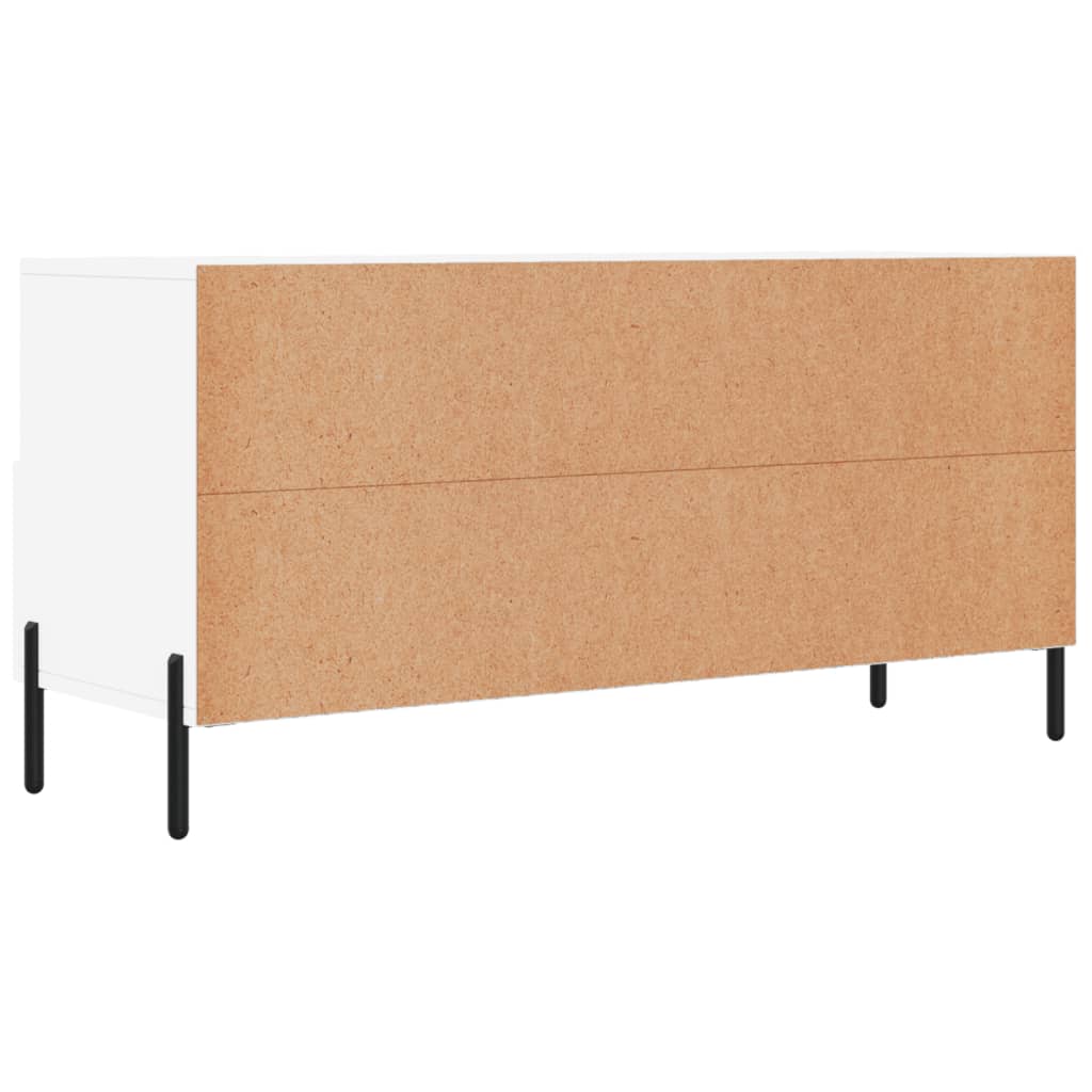 vidaXL Mueble de TV madera de ingeniería blanco 102x36x50 cm