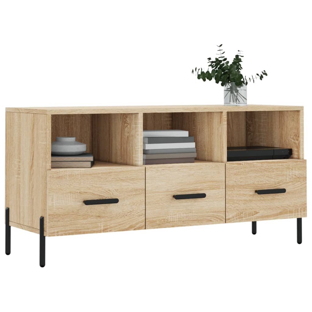 vidaXL Mueble de TV madera de ingeniería roble Sonoma 102x36x50 cm